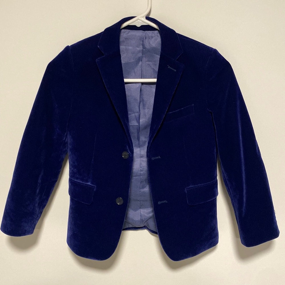 Isaac Mizrahi Boys blue velvet blazer - size 7